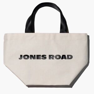 NWT Jones Road Market Tote Bag Waxed Canvas Crossbody Natural Black